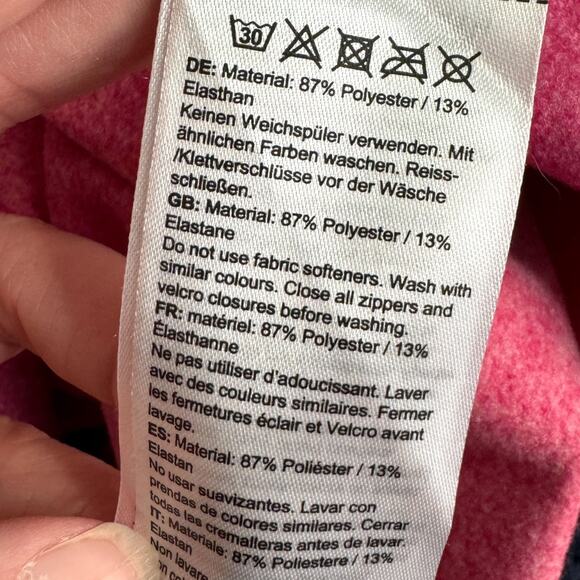 Mammut Pink Fleece Lined Light Jacket Zippered Pockets Women's Size L - Picture 10 of 11